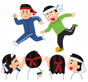 運動会に参加したお父さん