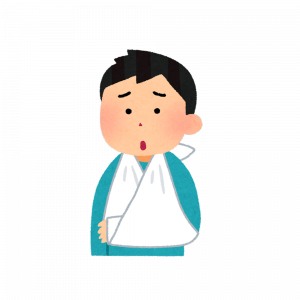 手をケガした