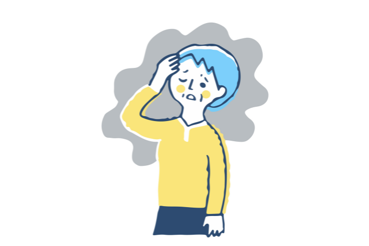 頭が痛い女性